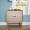2 Drawer Bedside Scandi Legs Home Bedroom Furniture Nightstand Lamp Side Table