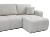 Corner Sofa Bed with Storage Universal Corner Side Cream Velvet Fabric FURYN