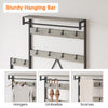 Hall Tree w/Bench,10 Hooks,Shoe Storage,Freestanding Coat Rack for Hallway,Gray