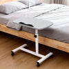 Overbed Table Adjustable Over Hospital Bed Tray with Wheels for Home Use