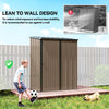 Outdoor Storage Shed w/ Lockable Door for Garden, Brown