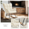 Relax Rocking Chair Armchair Nursery Nursing Seat Wooden Runners Thick Padding