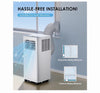 Portable Air Conditioner 4-in-1-Cooling, 24H Timer, Dehumidifier Digital Display