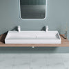 Bathroom Wash Basin Sink Vanity Stone Countertop + 2 Tap Hole Large 1200x460mm