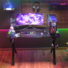 120cm Large Adjustable RGB Gaming Desk Computer Table with LED Lights Cup Holder