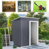 5 x 3ft Garden Shed Galvanised Metal Shed Outdoor Storage Tool Small House Grey