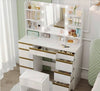 Dressing Table With Led Mirror Drawers Set Makeup Desk Vanity Table Lights Searc