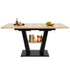 Dining Table 118-157cm Wood Extendable Table for 4-6 People, Large Kitchen Table