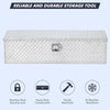 Truck Pickup Bed Aluminum Black Tool Box Trailer Storage w/ Lock Key