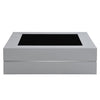Cyndy High Gloss Coffee Table In Grey With Black Glass Top