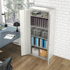 Office Cupboard Metal Storage Cabinet with Adjustable Shelves for Home Office