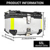 65L Motorcycle Top Box Aluminium Waterproof Rear Luggage Case Anti Theft Lock He