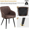Velvet Dining Chairs Padded Set of 1/2 Metal Legs Kitchen Home Office Multicolor