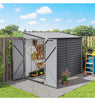 5 x 9ft Galvanised Metal Garden Shed with Foundation Kit