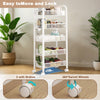 5 Tier Metal Kitchen Trolley - 4×360° Casters Rolling Storage Cart for Laundry