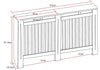 Radiator Cover Cabinet Modern MDF Wood Grey White Anthracite Small Medium Large