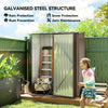 Outdoor Storage Shed w/ Lockable Door for Garden, Brown
