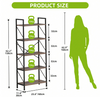 Rustic Wood Bookcase Bookshelf 5 Tier Industrial Storage Display Shelving Unit