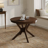 Large Walnut Round to Oval Extendable Dining Table - Seats 4 - 6 - Karie KAE004