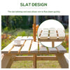 6 Seater Wooden Picnic Table and Bench Set with Parasol Hole for Garden Patio