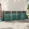 Large 4 Sheds Steel Outdoor Garden Wheelie Bin Store Storage for 4 Wheelie Bins