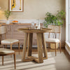 80cm Round Dining Table for 2-4, Farmhouse Wood Kitchen Table Small Coffee Table