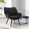 Modern Accent Chairs with Metal Legs,for Living Room Bedroom Office, Dark Grey