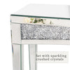 120x35cm Mirrored Console Table Diamond Crystal Hallway w/ Thicken Tapered Legs