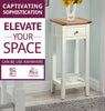 Small Console Table, Off White Painted Telephone Table with Drawer, Plant Stand