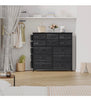 Modern Fabric Chest of Drawers Dresser Storage with Side Pockets & Hooks Bedroom