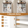 Farmhouse Bathroom Floor Cabinet Freestanding Storage Cabinet-White