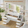 Dressing Table With Led Mirror Drawers Set Makeup Desk Vanity Table Lights