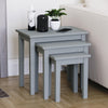 Wooden Nest of Tables 3 Piece Table Set Coffee Side Living Room Furniture