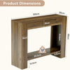 41.3'' Farmhouse Console Table, 2-Tier Wooden Narrow Entryway Table for Hallway