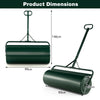 Metal Lawn Roller Push/Tow-Behind 113L Water/Sand-Filled Sod Roller Green