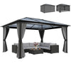 3.6 x 4m Aluminium Hardtop Gazebo Canopy w/ Polycarbonate Top
