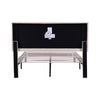 4ft6 Double Bed Frame Upholstered Platform Bed Frame with Adjustable Headboard