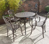 Vintage Dining Set Cast Aluminium Furniture Outdoor Garden Patio 4 Chairs Table