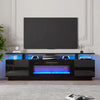 70'' TV Stand 36'' Electric Fireplace Storage Cabinet Media Flame Entertainment