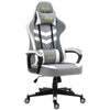 Vinsetto Racing Gaming Chair w/ Lumbar Support, Gamer Office Chair, Grey White