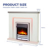Freestanding Electric Fireplace Suite - Bempton Suite