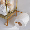 Black 2-Tier Over Toilet Storage Rack,Bathroom Organizer w/ 2 Hooks,Paper Holder
