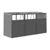 Triple Wheelie Bin Storage Metal Store Cover Garden Rubbish Dustbin Shed Storage