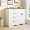 Armoire Wardrobe Closet with 4 Drawer 2 Door Hanging Rod Dresser Storage Cabinet