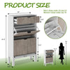 Shoe Storage Cabinet for Hallway,Shoe Cupboard w/ 2 Flip Drawers&Pull-out Drawer