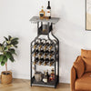 Metal Rack Cabinet Floor Bottle Storage Holder Stand Display Shelf