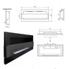 Bio Ethanol Bioethanol Fireplace 900 x 400 Professional Modern Glass Panel