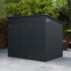 Triple Door Garden Storage Shed Galvanized Steel Sloped Roof Backyard Bike Tool