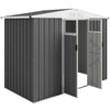 8 x 4 ft Garden Storage Shed, Outdoor Metal Shed, Dark Grey