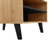 Stylish 3-Piece Set Coffee Table with Storage, TV Stand & LED Sideboard, Wood